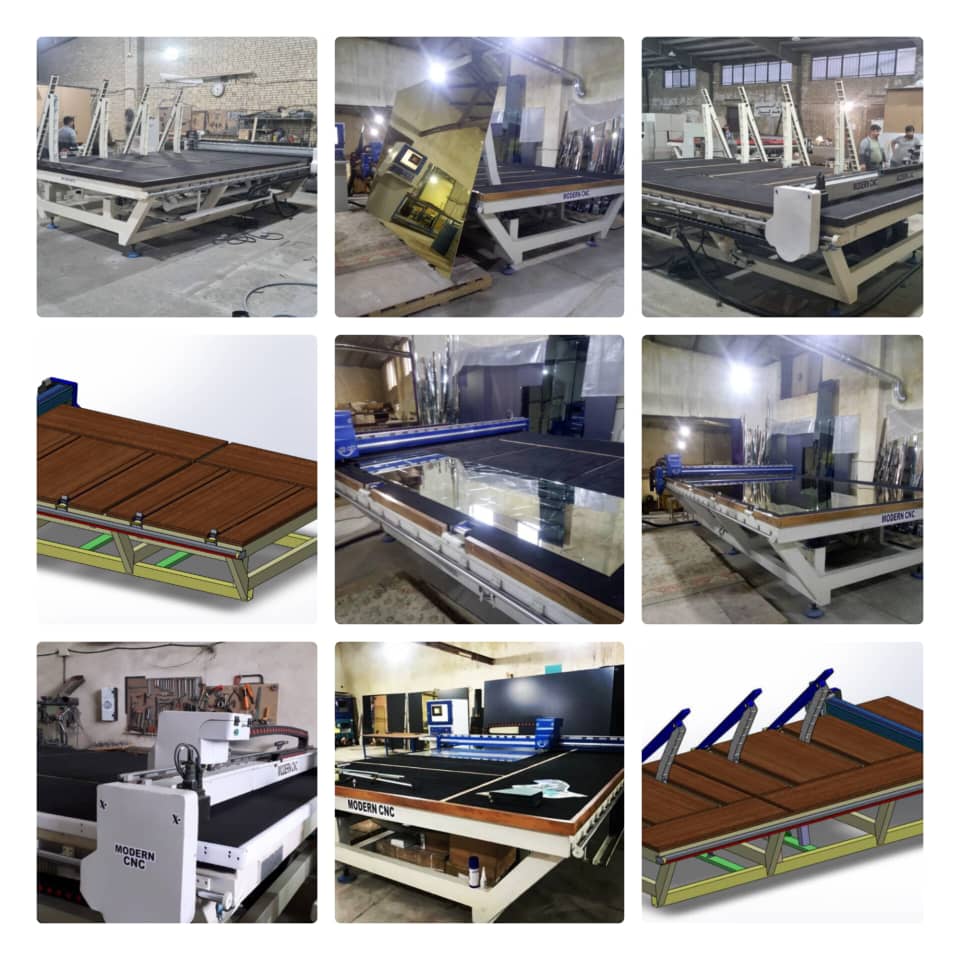 شرکت modern cnc – بزرگترین سازنده انواع ماشین آلات صنعتی و بصورت تخصصی شیشه در اصفهان