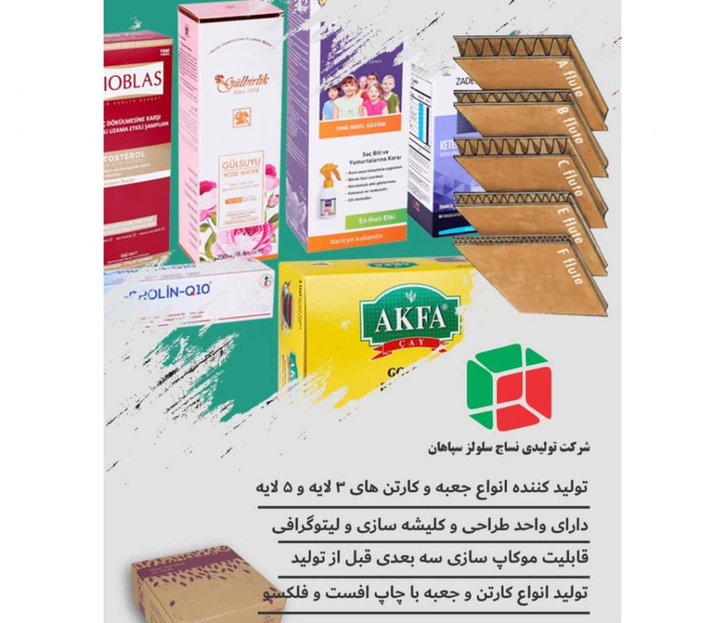 شرکت تولیدی نساج سلولز سپاهان – بزرگترین تولید کننده انواع جعبه و کارتن‌های سه لایه و پنج لایه در سراسرکشور