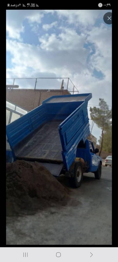فروش کلیه مصالح ساختمانی با نیسان کمپرسی سینائیان شهر شیروان